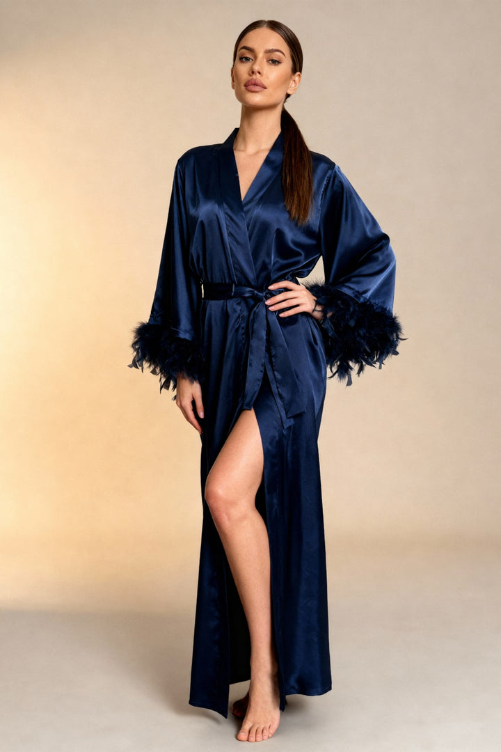 Celiana Long Satin Kimono