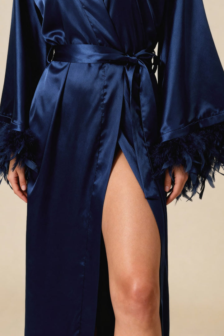 Celiana Long Satin Kimono