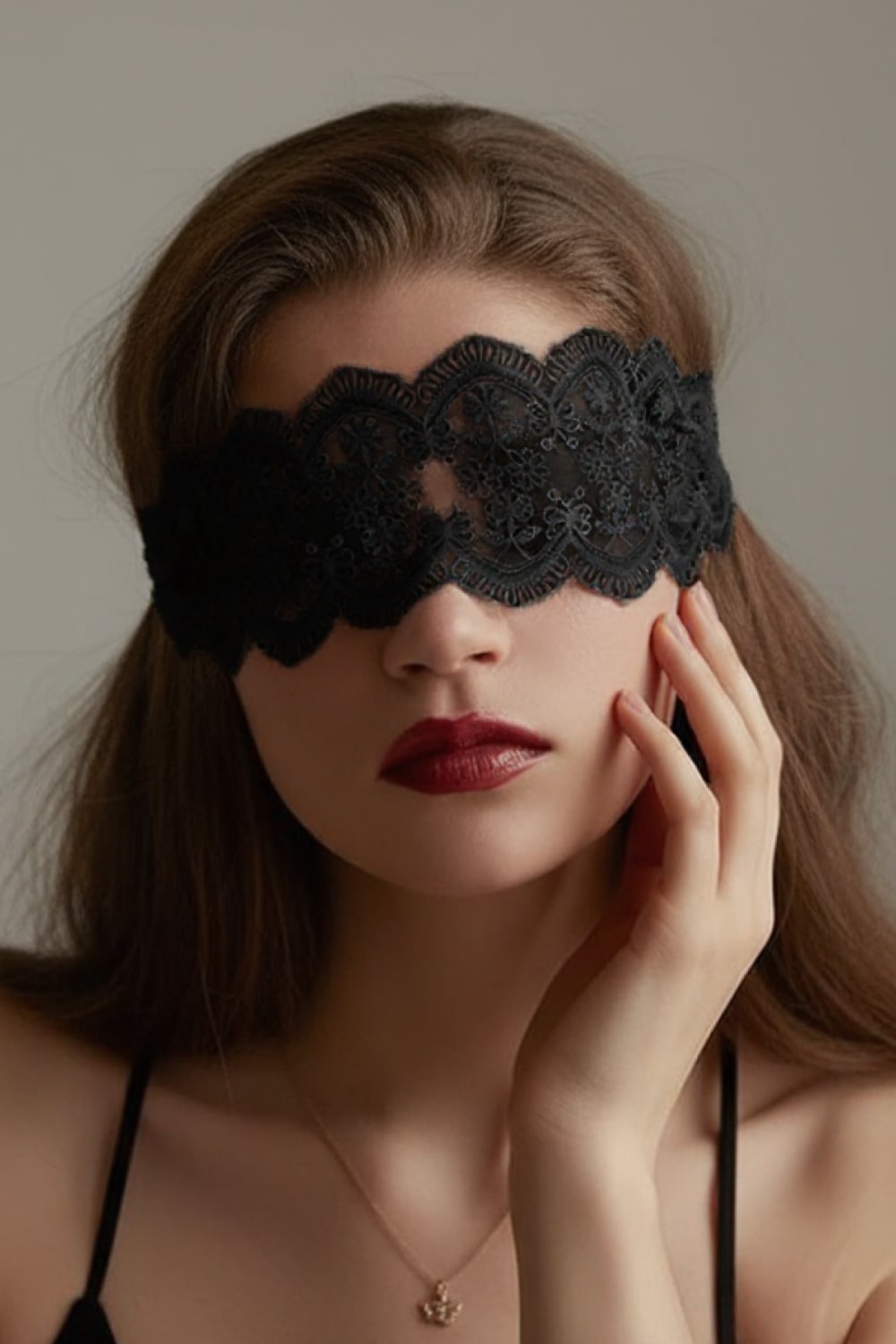 Abigaël Lace Mask Black